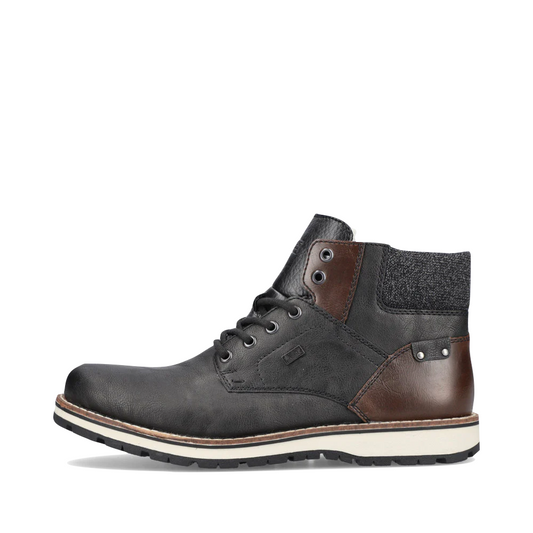 Side (left) view of Rieker Ronnie 34 Warm Lined Waterproof Boot for men.