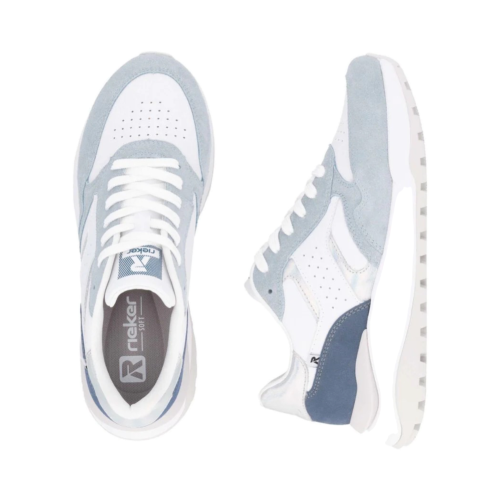 Top-down and side view of Rieker Akilah 00 Sneaker for women.