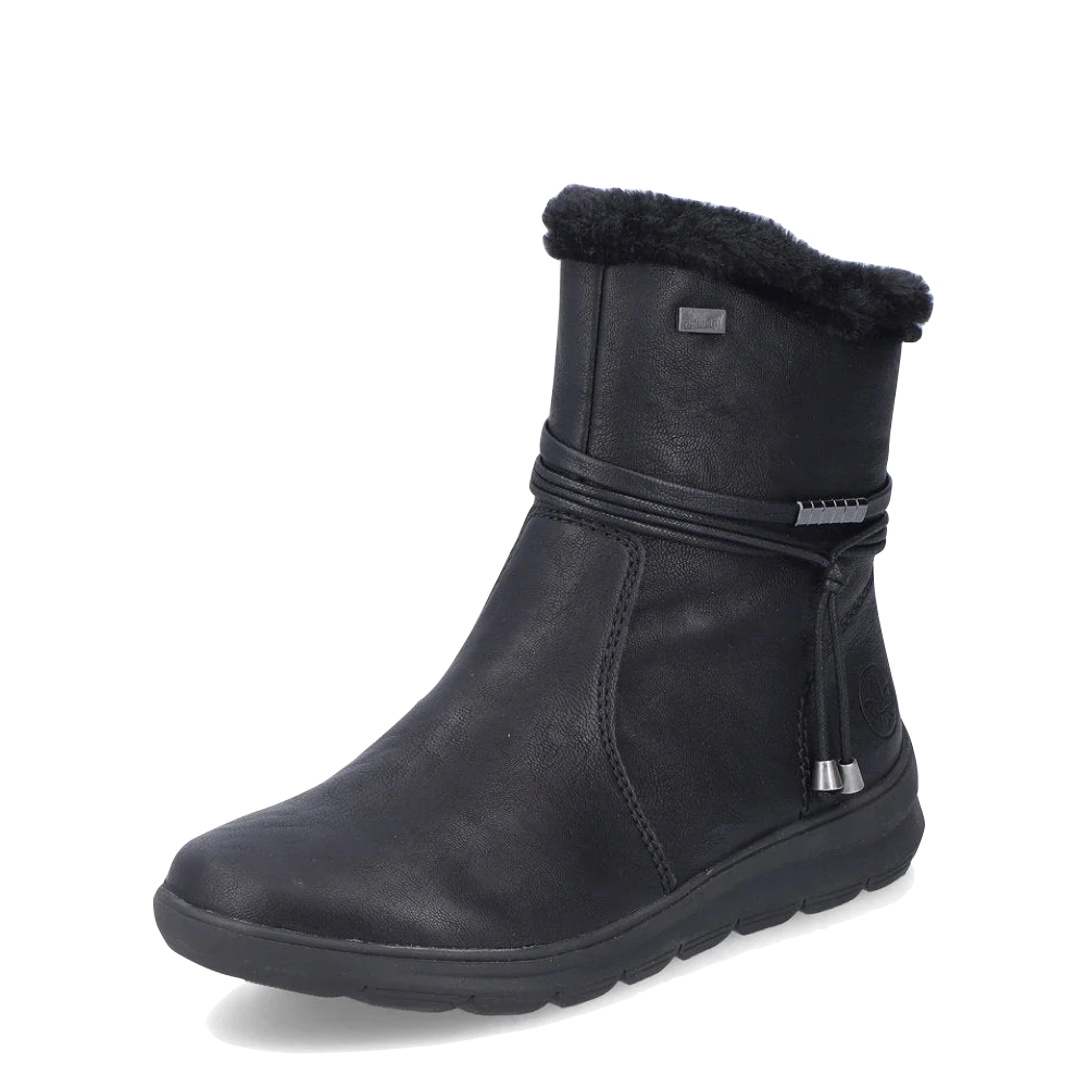Toe view of Rieker Berta 70 Side Zip Waterproof Boot for women.