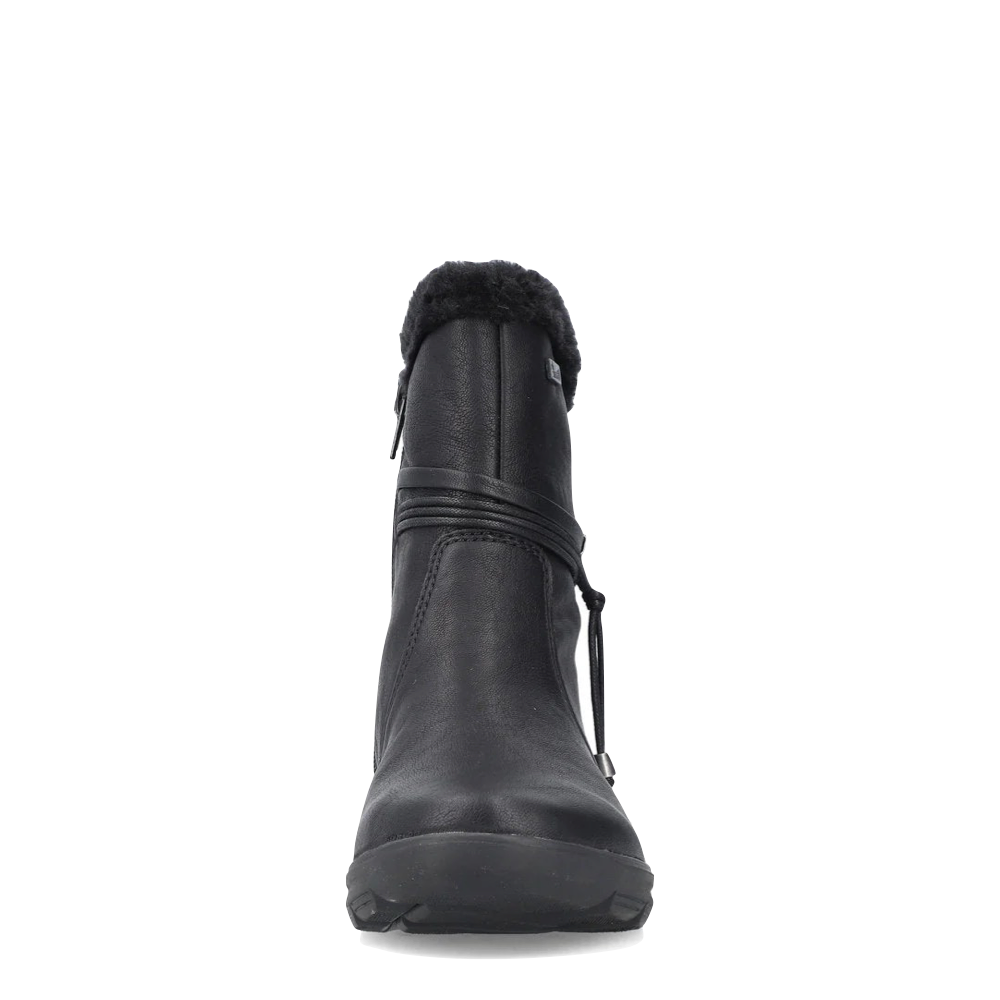 Front view of Rieker Berta 70 Side Zip Waterproof Boot for women.