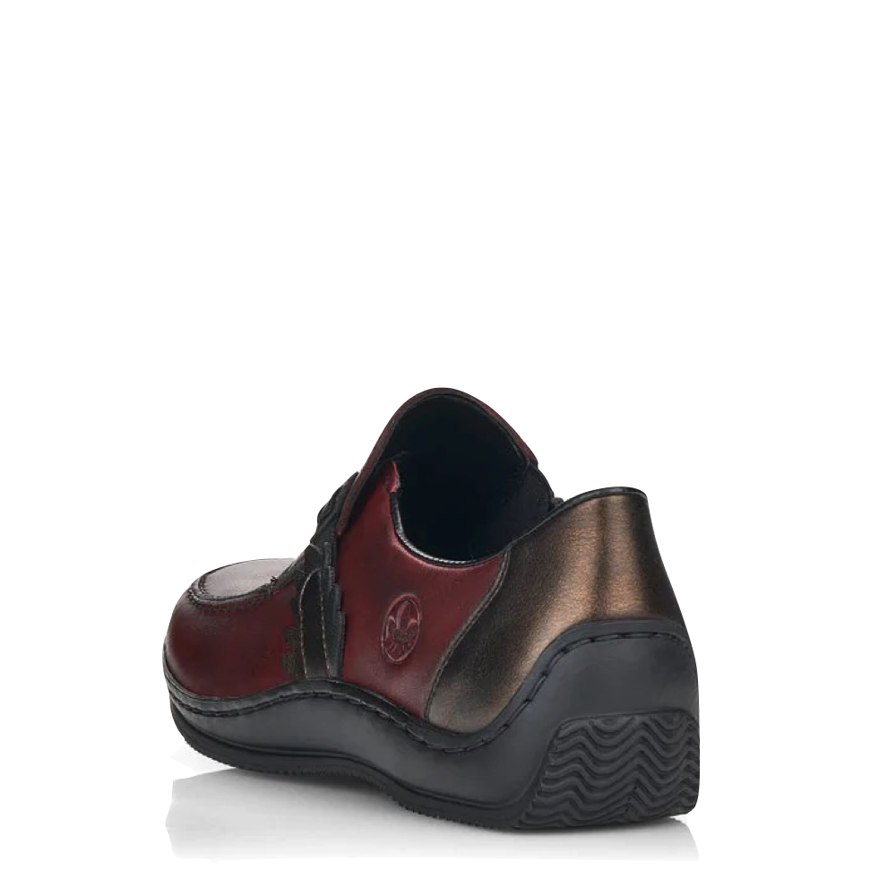 Heel view of Rieker Celia 59 Slip On for women.