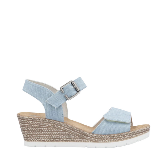 Side (right) view of Rieker Fanni 60 Wedge Sandal for women.