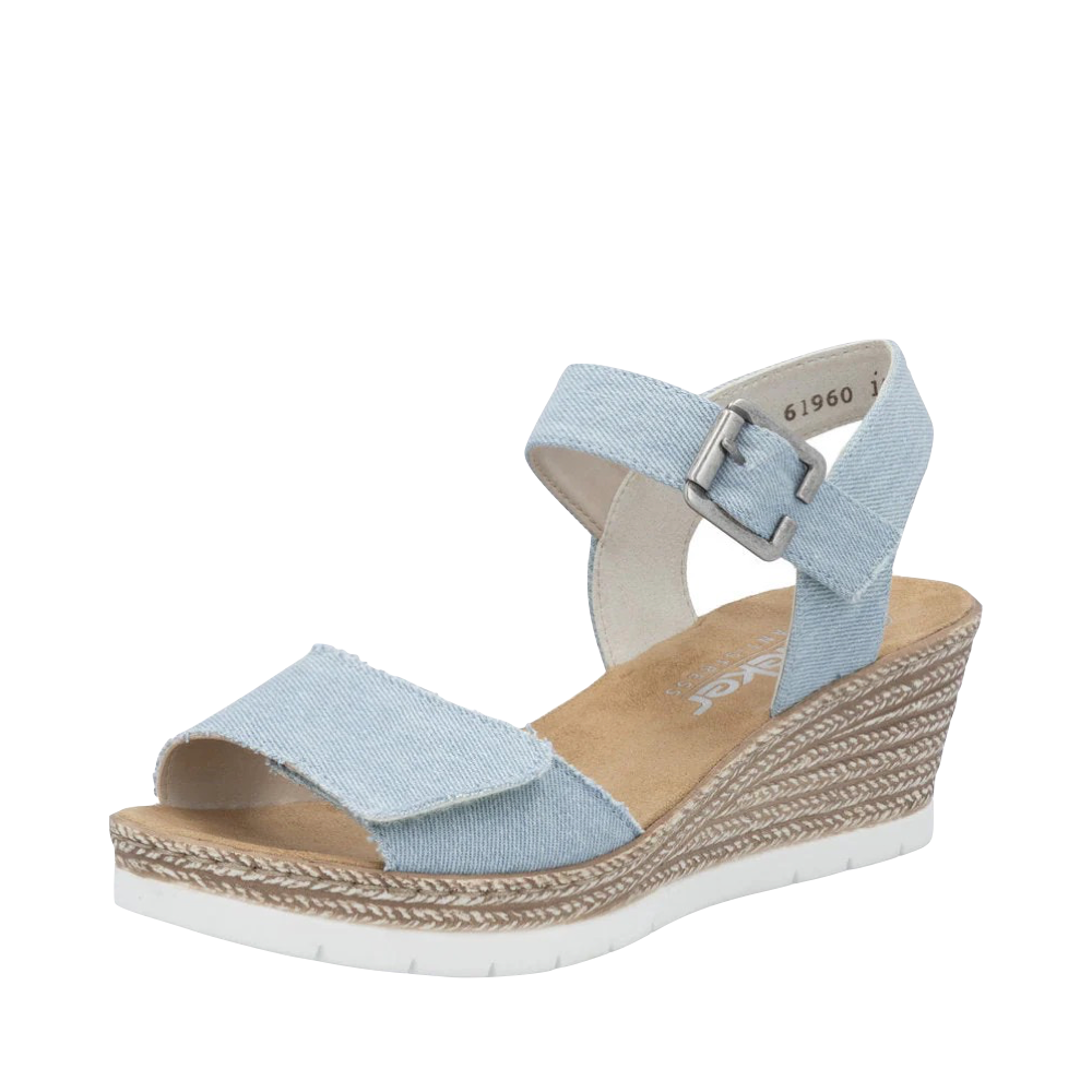 Toe view of Rieker Fanni 60 Wedge Sandal for women.