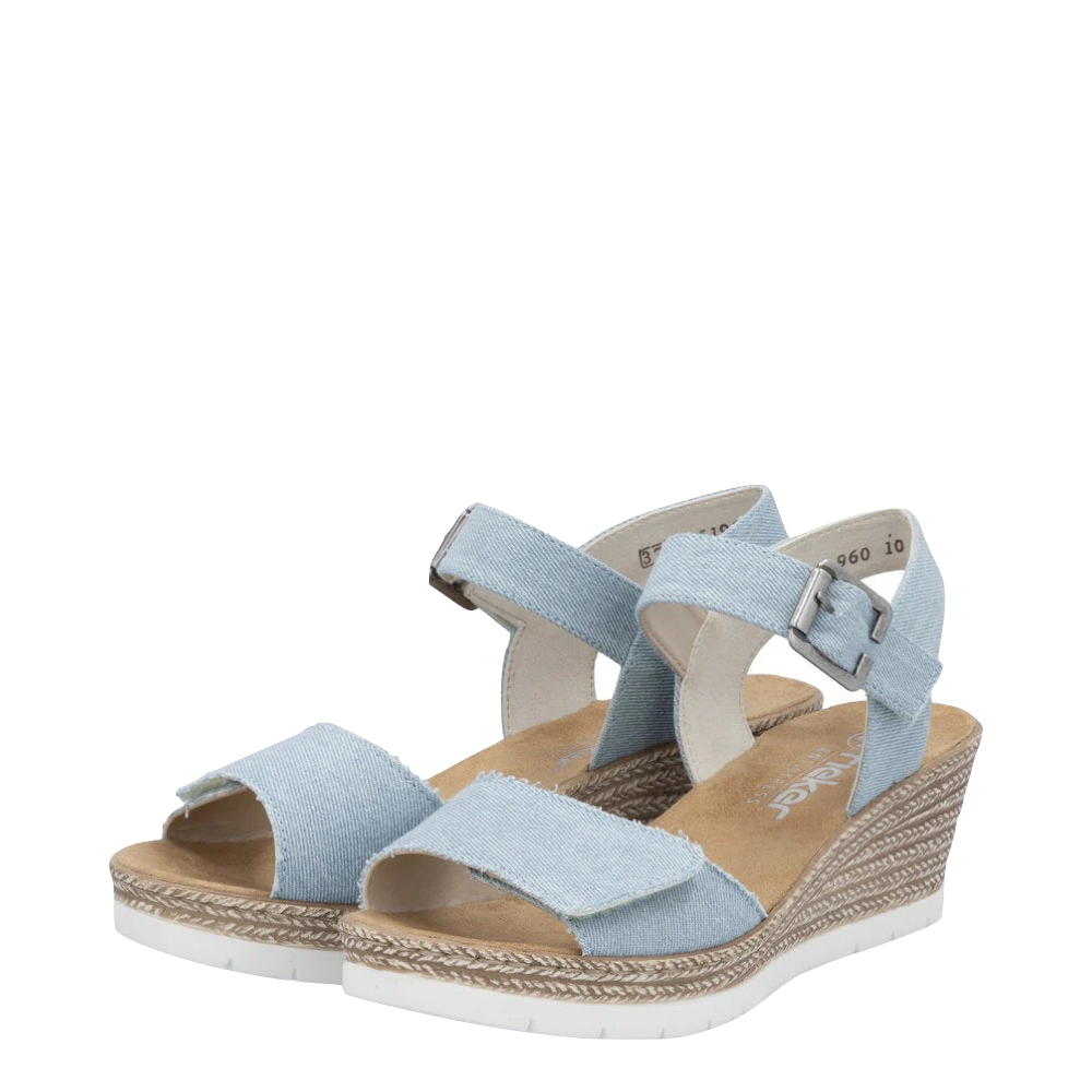 Toe view of Rieker Fanni 60 Wedge Sandal for women.