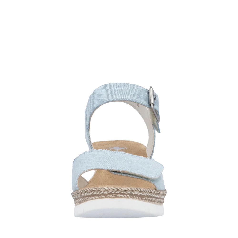 Front view of Rieker Fanni 60 Wedge Sandal for women.