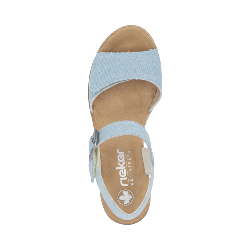 Top-down view of Rieker Fanni 60 Wedge Sandal for women.