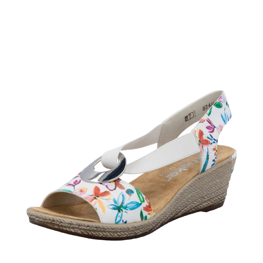 Toe view of Rieker Fanni H6 Wedge Sandal for women.