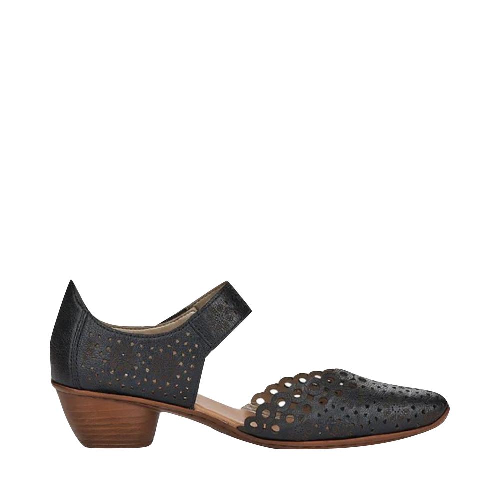 Side (right) view of Rieker Mirjam 53 Heeled Mary Jane for women.
