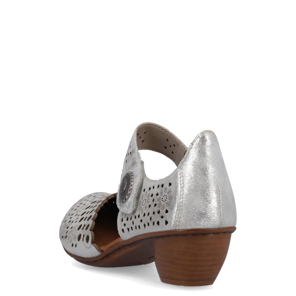 Back view of Rieker Mirjam 53 Heeled Mary Jane for women.