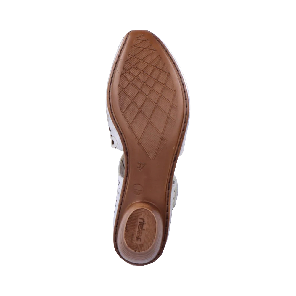 Bottom view of Rieker Mirjam 53 Heeled Mary Jane for women.