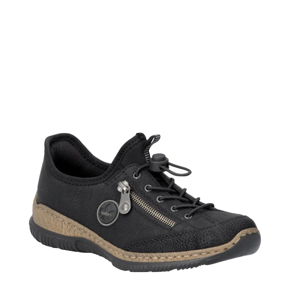 Mudguard and toe view of Rieker Nikita 67 Slip On Sneaker for women.