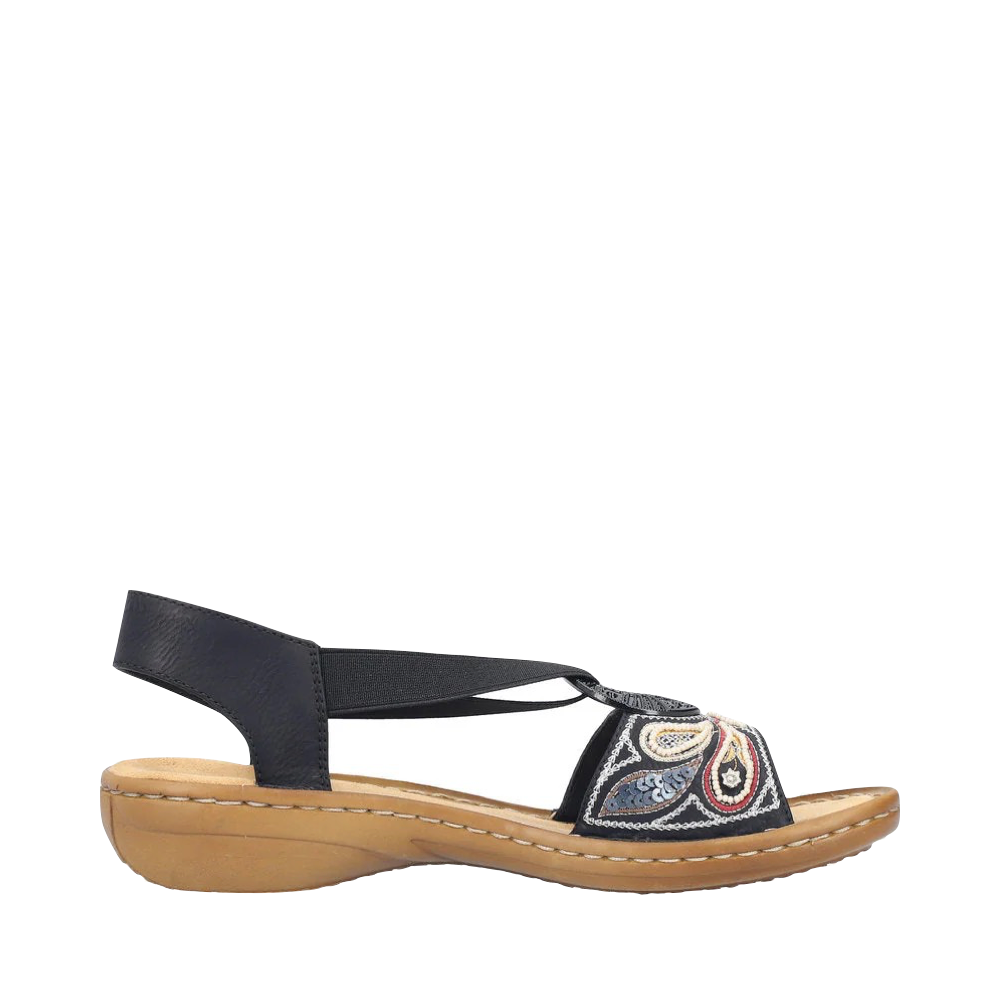 Side (right) view of Rieker Regina B4 Sandal for women.