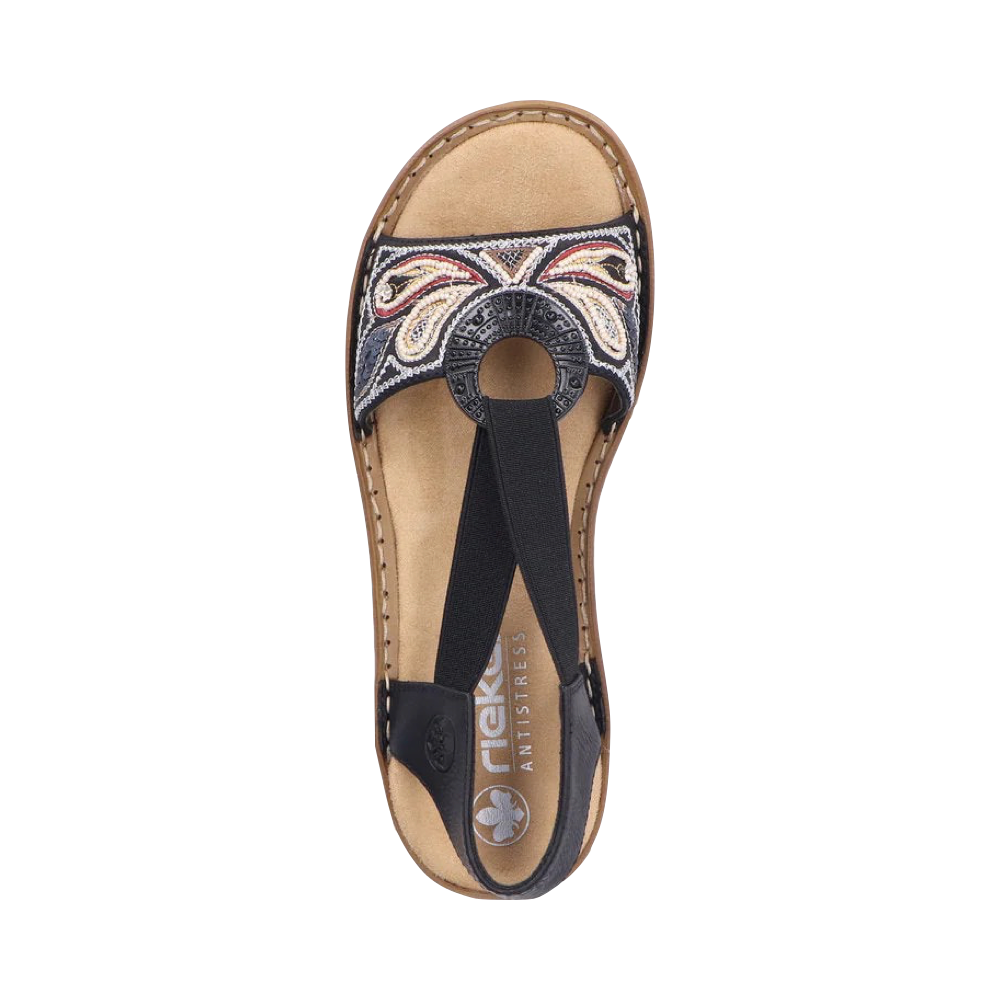 Top-down view of Rieker Regina B4 Sandal for women.