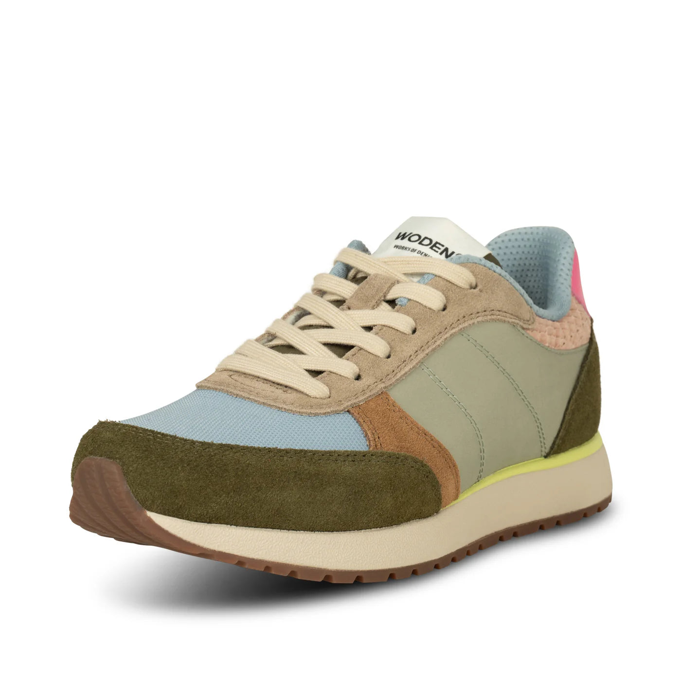 Woden Women's Ronja Sneaker in Stone Multi