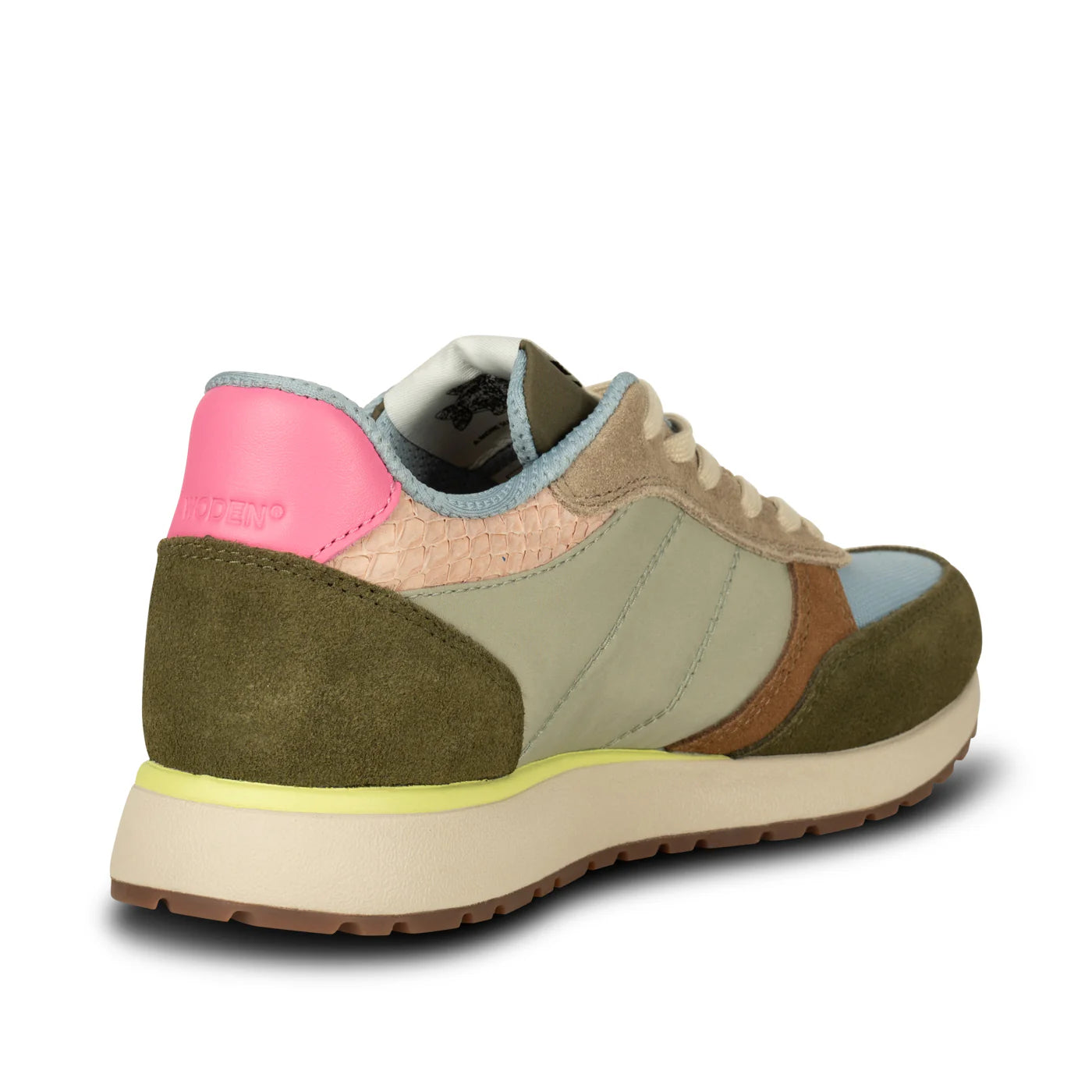 Woden Women's Ronja Sneaker in Stone Multi