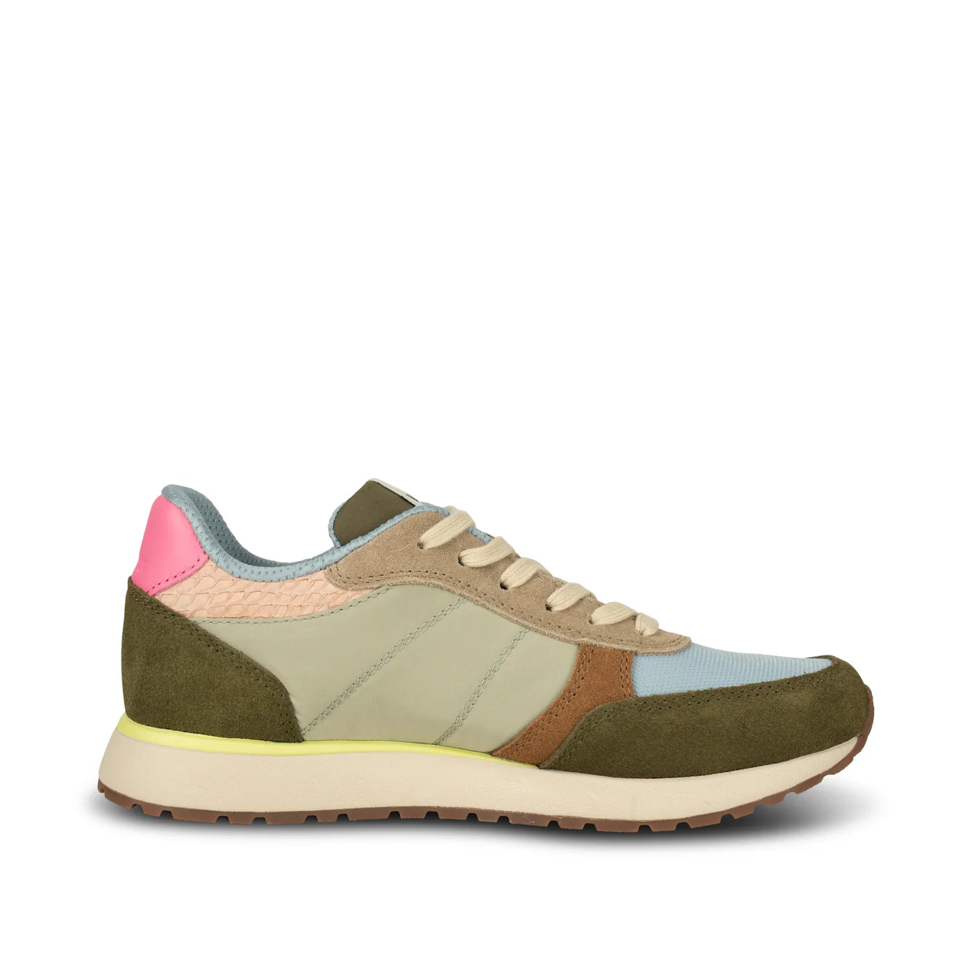 Woden Women's Ronja Sneaker in Stone Multi