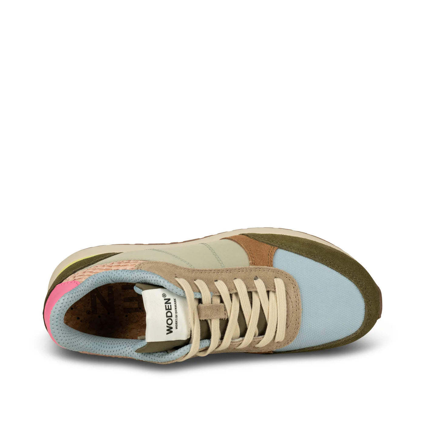 Woden Women's Ronja Sneaker in Stone Multi