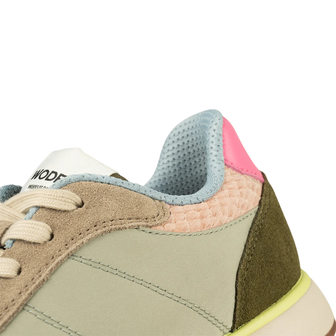 Woden Women's Ronja Sneaker in Stone Multi