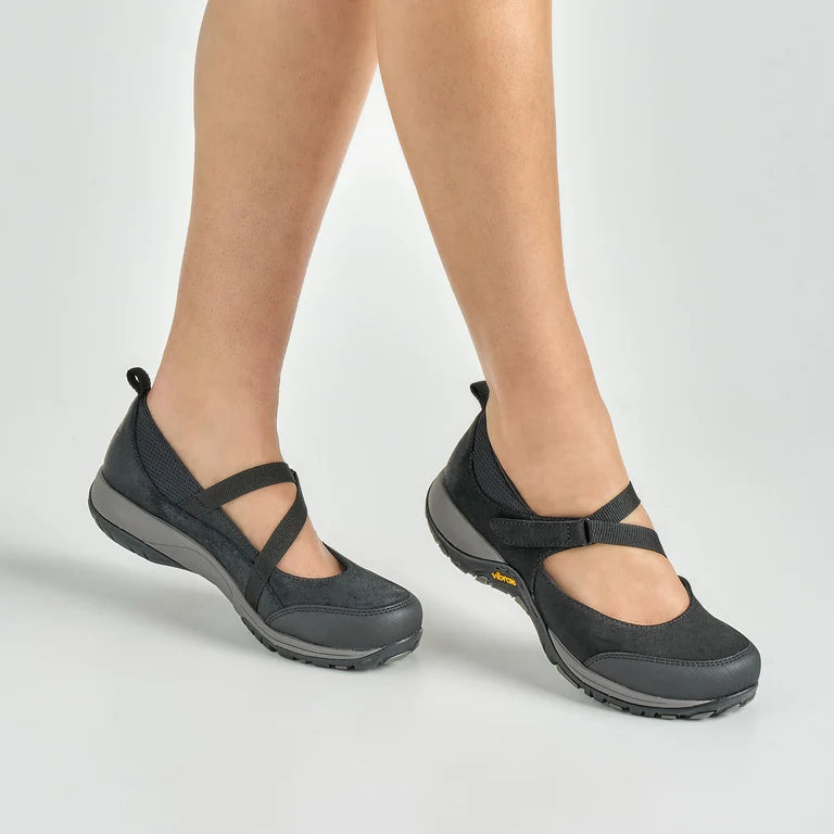 Dansko Women's Primrose Mary Jane in Black Burnished Suede
