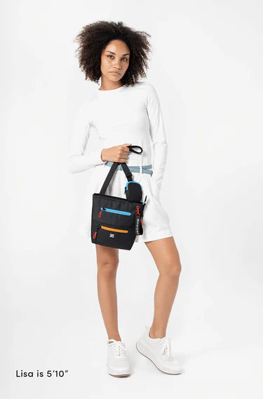 Sherpani Sadie Crossbody Bag in Chromatic Black with Multi Color