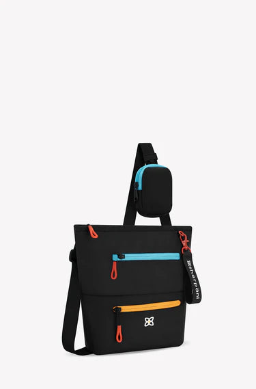 Sherpani Sadie Crossbody Bag in Chromatic Black with Multi Color