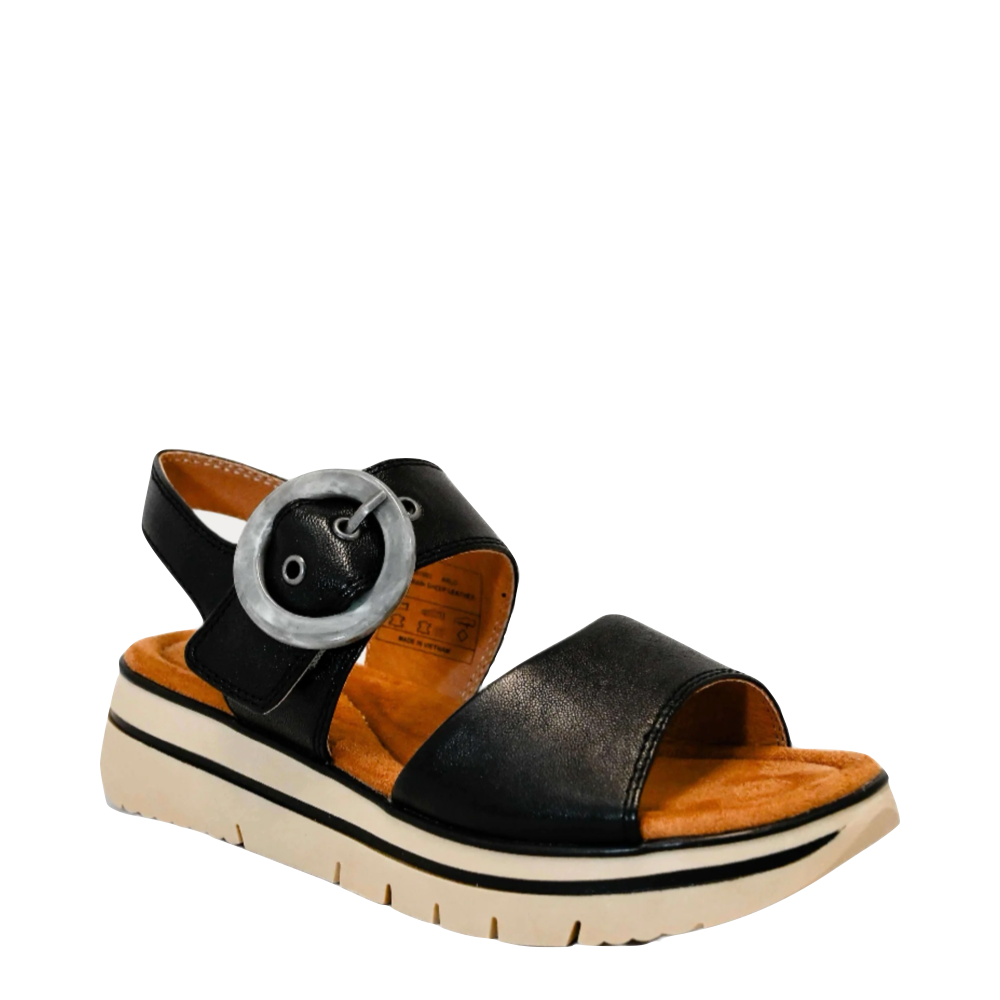 Toe view of Salvia Arlo Nappa Leather Sandal for women.