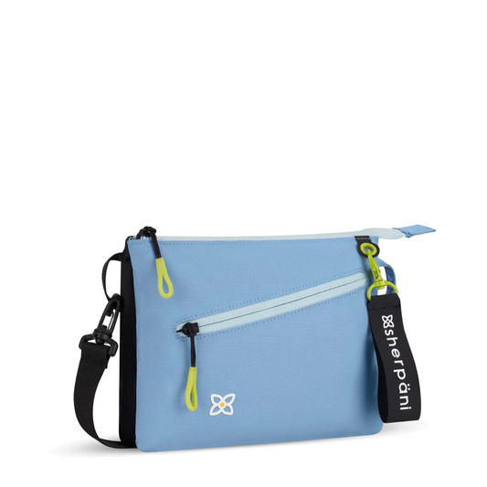 Front view of Sherpani Zoom Dual Pouch Crossbody Bag.