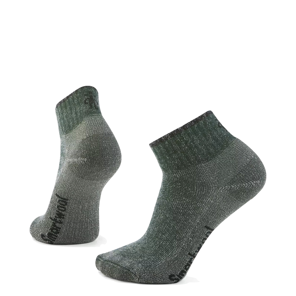 Side and bottom view of Smartwool Hike Classic Edition Second Cut Ankle Socks.