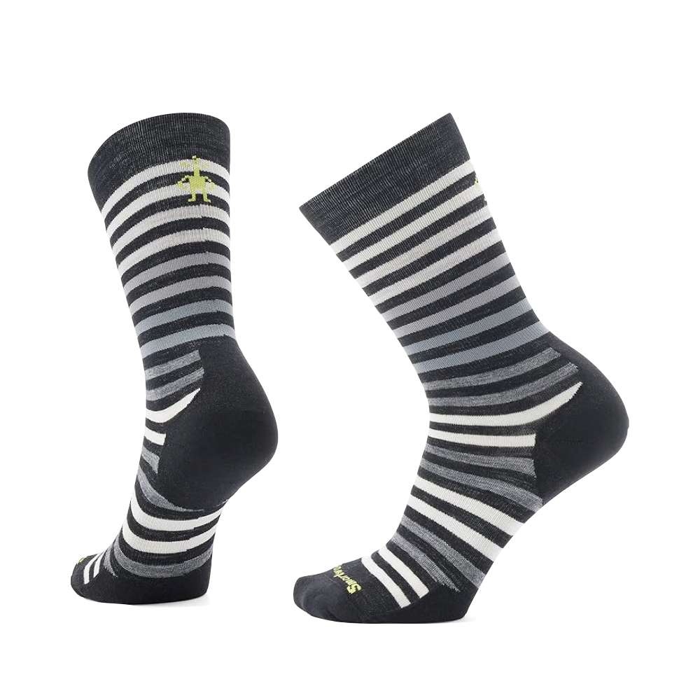 Side (left) and bottom view of Smartwool Spruce Street Crew Socks for men.