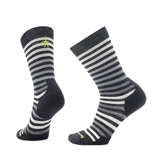Side (left) and bottom view of Smartwool Spruce Street Crew Socks for men.