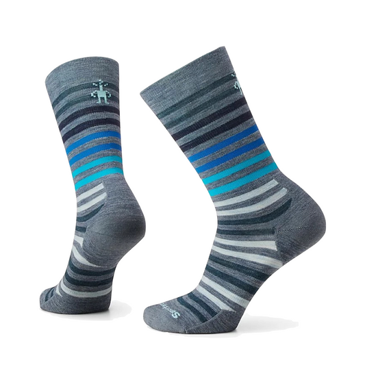 Side (left) and bottom view of Smartwool Spruce Street Crew Socks for men.