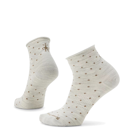 Smartwool Women's Everyday Classic Dot Zero Cushion Ankle Socks in Ash