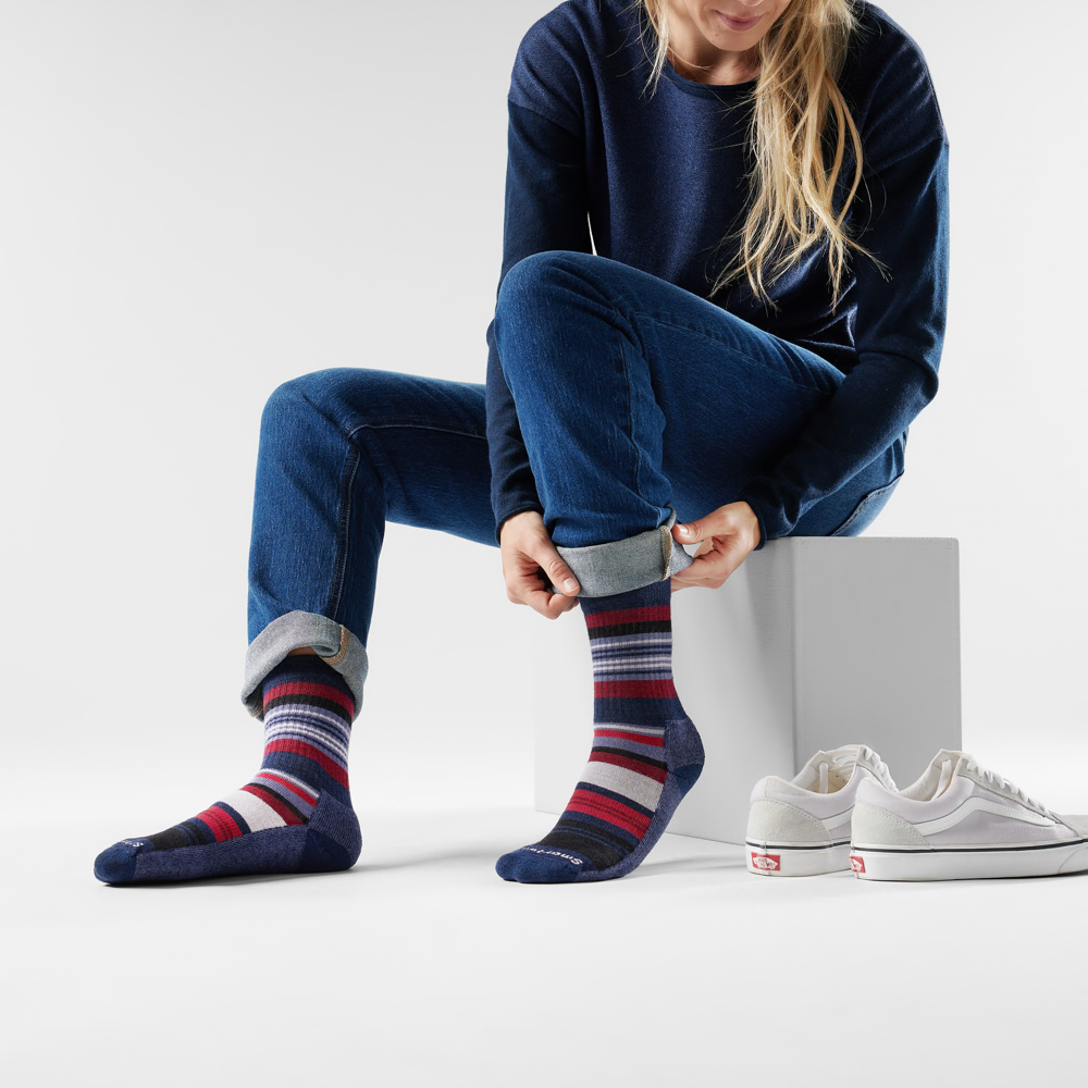 Model view of Smartwool Everyday Joviansphere Crew Socks for women.