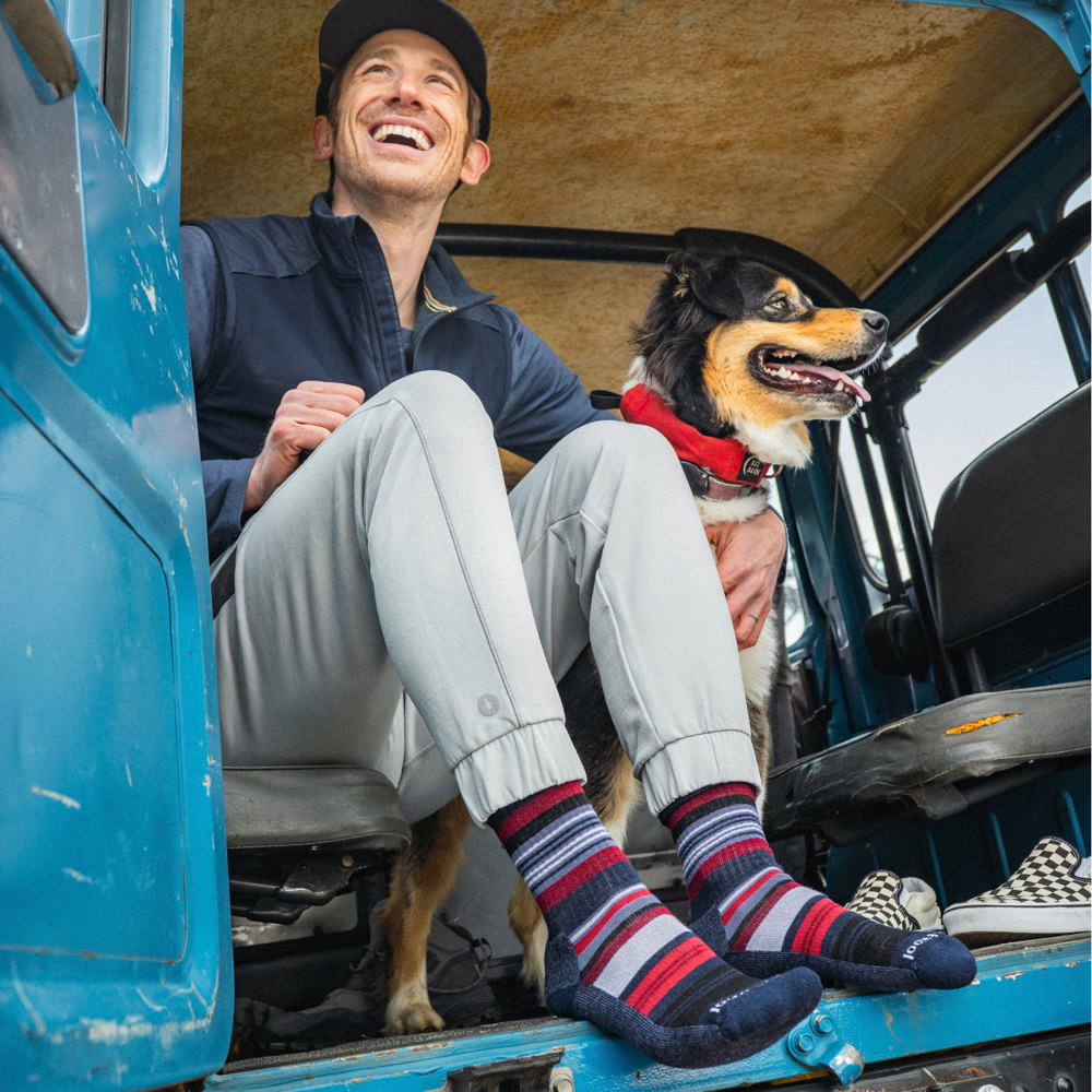 Model view of Smartwool Everyday Joviansphere Crew Socks for women.