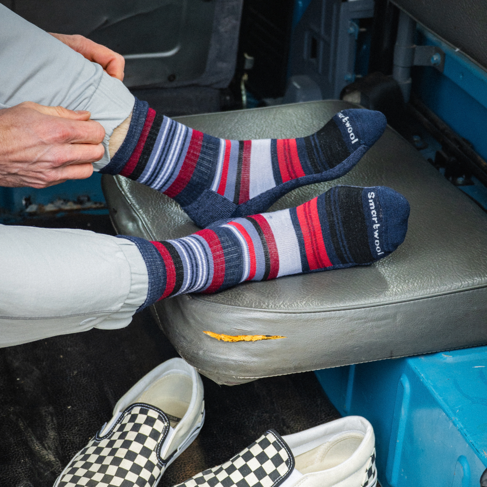 Model view of Smartwool Everyday Joviansphere Crew Socks for women.