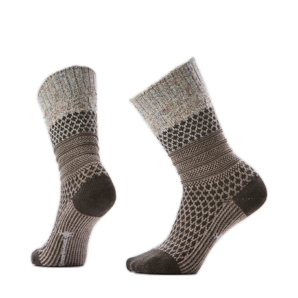 Side (left) view of Smartwool Everyday Popcorn Cable Full Cushion Crew Sock for women.