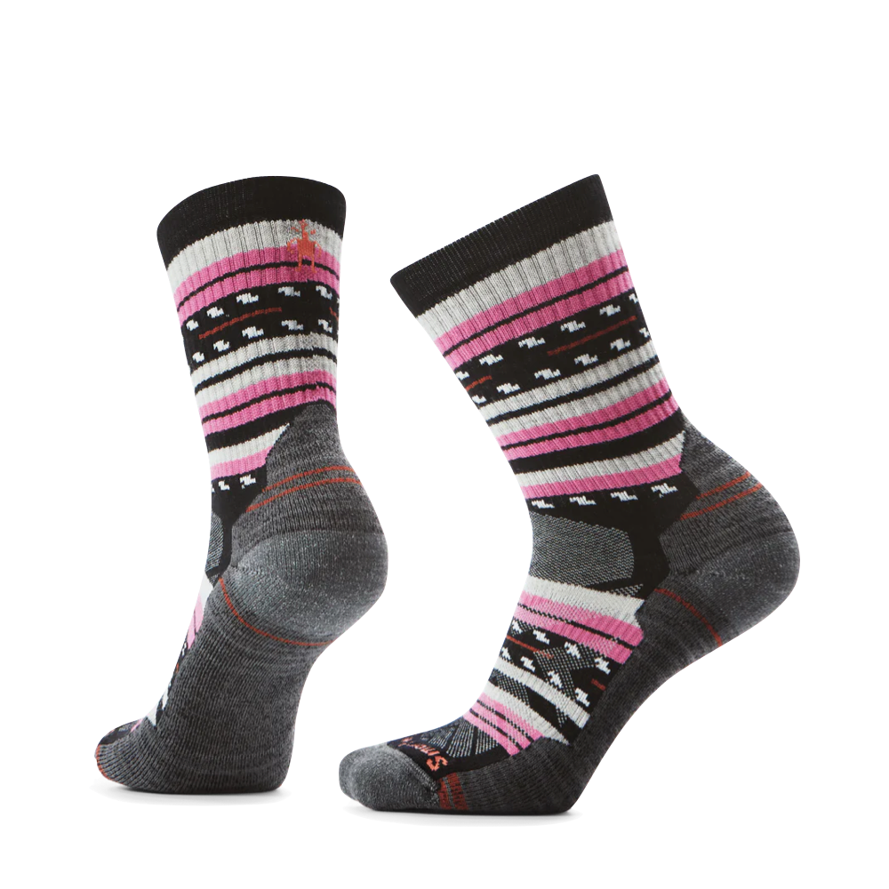 Side (left) view of Smartwool Hike Margarita Crew Socks for women.