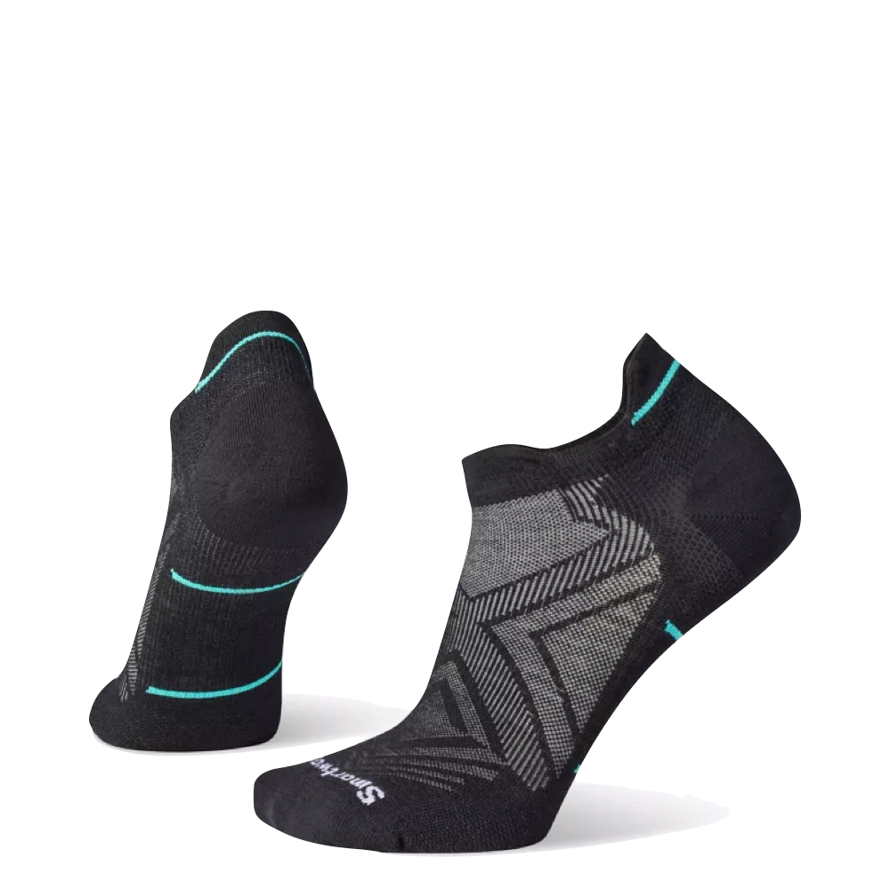 Side (left) view of Smartwool Run Zero Cushion Low Ankle socks for women.