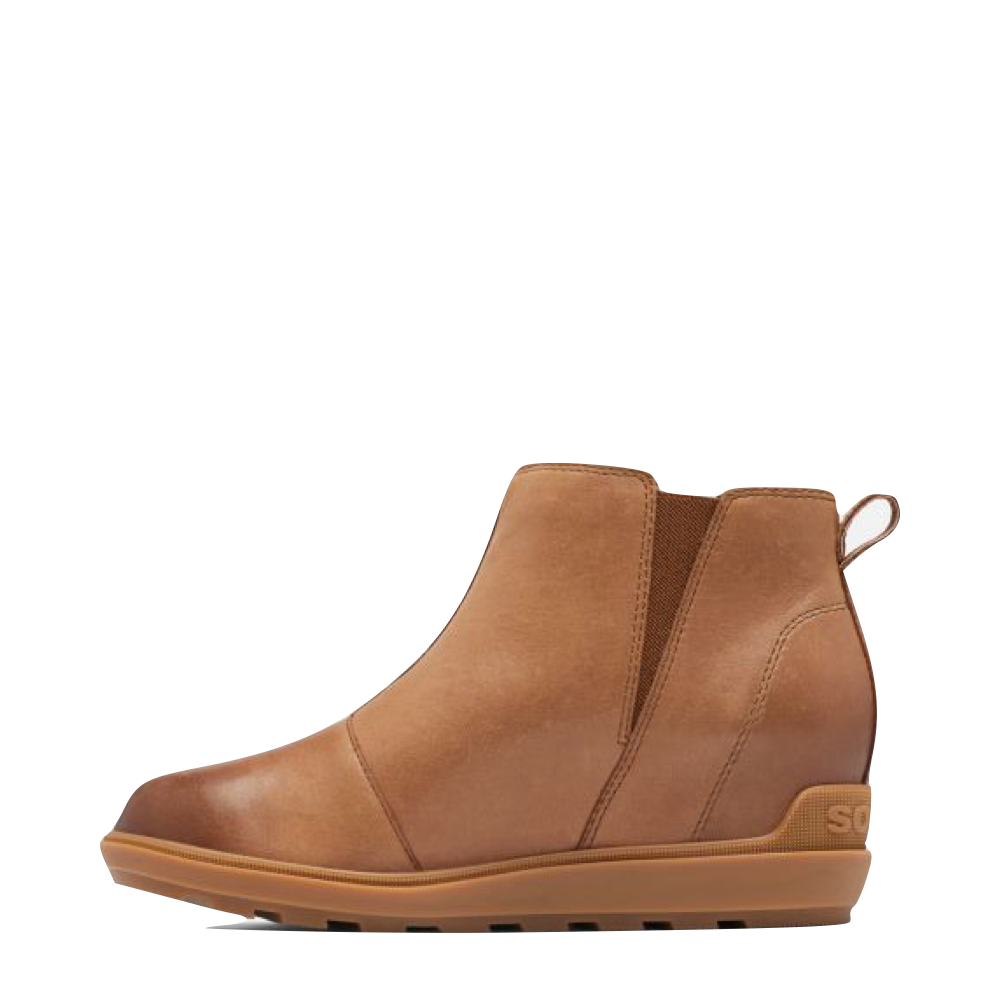 Side (left) view of Sorel Evie 2 Zip Wedge Boot for women.