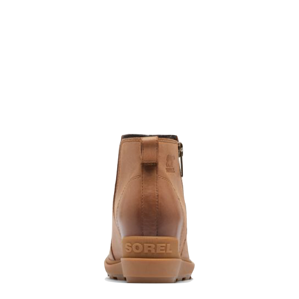 Back view of Sorel Evie 2 Zip Wedge Boot for women.