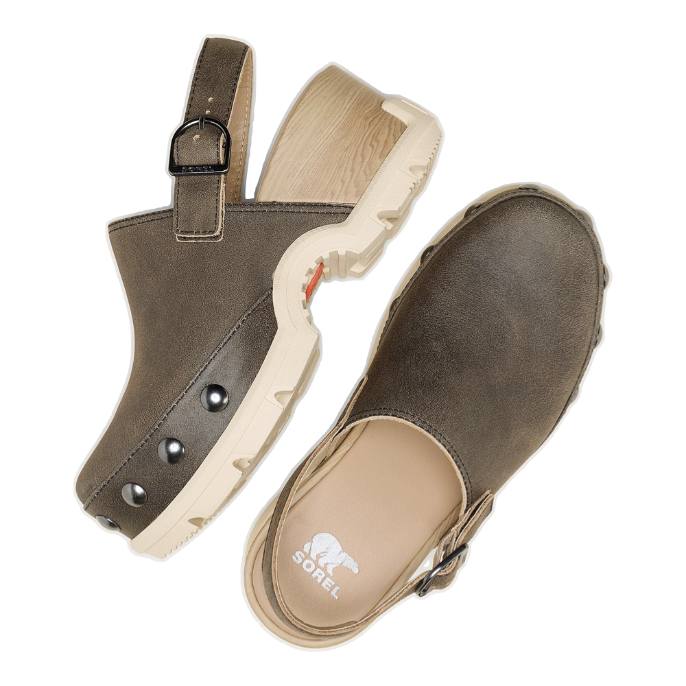 Top-down and Side view of Sorel Roam'n Clog RVT for women.