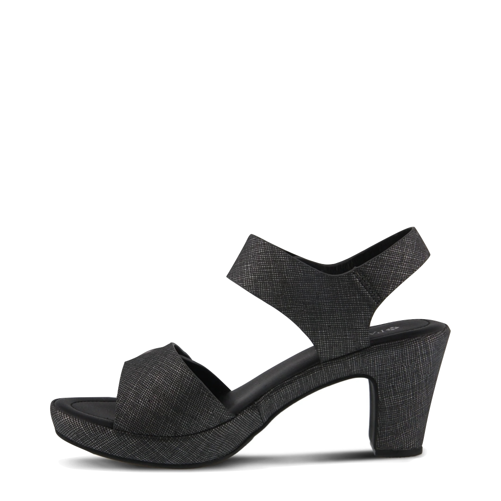 Side (left) view of Spring Step Dade Heeled Sandal for women.