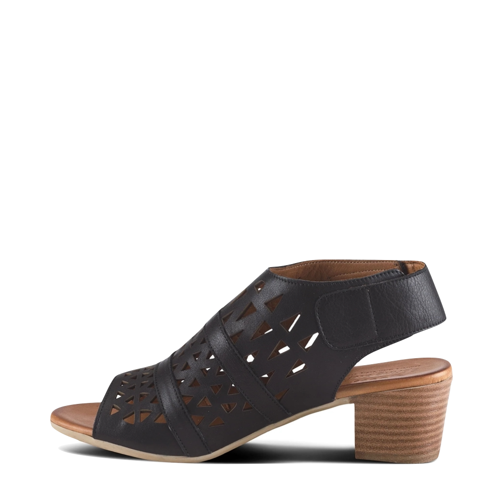 Side (left) view of Spring Step Dorotha Heeled Sandal for women.