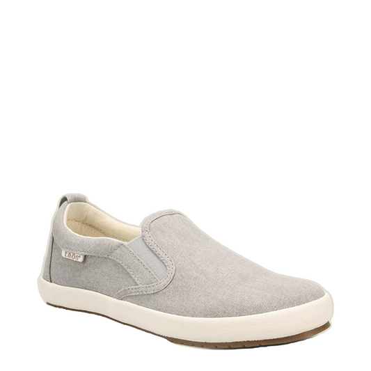 Mudguard and Toe view of Taos Dandy Canvas Slip On Sneaker for women.