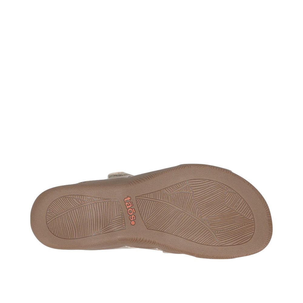 Bottom view of Taos Double U Adjustable Strap Slide Sandal for women.