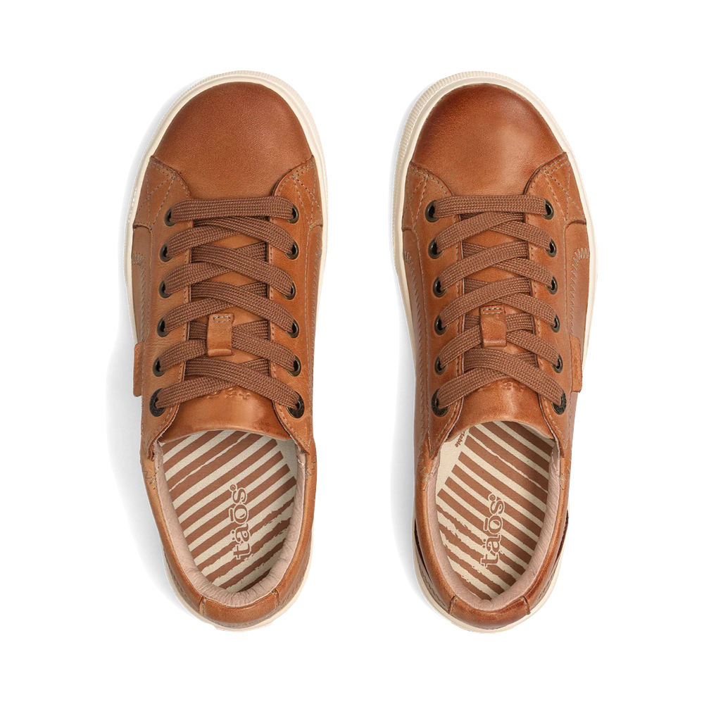 Top-down view of Taos Plim Soul Lux Leather Sneaker for women.