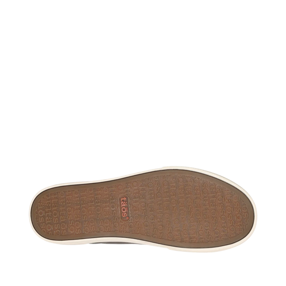 Bottom view of Taos Plum Soul Lux Leather Sneaker for women.