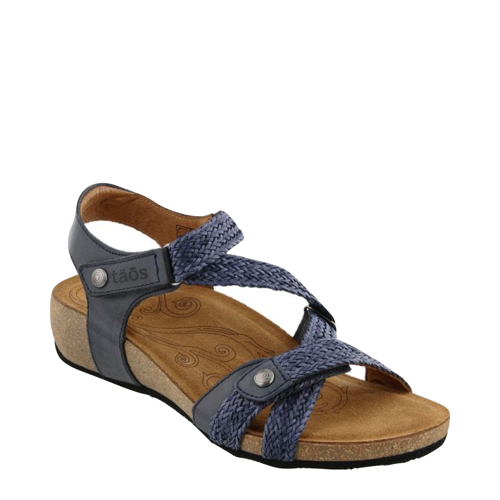 Taos Women's Trulie Strap Sandal (Navy) – V&A Bootery INC