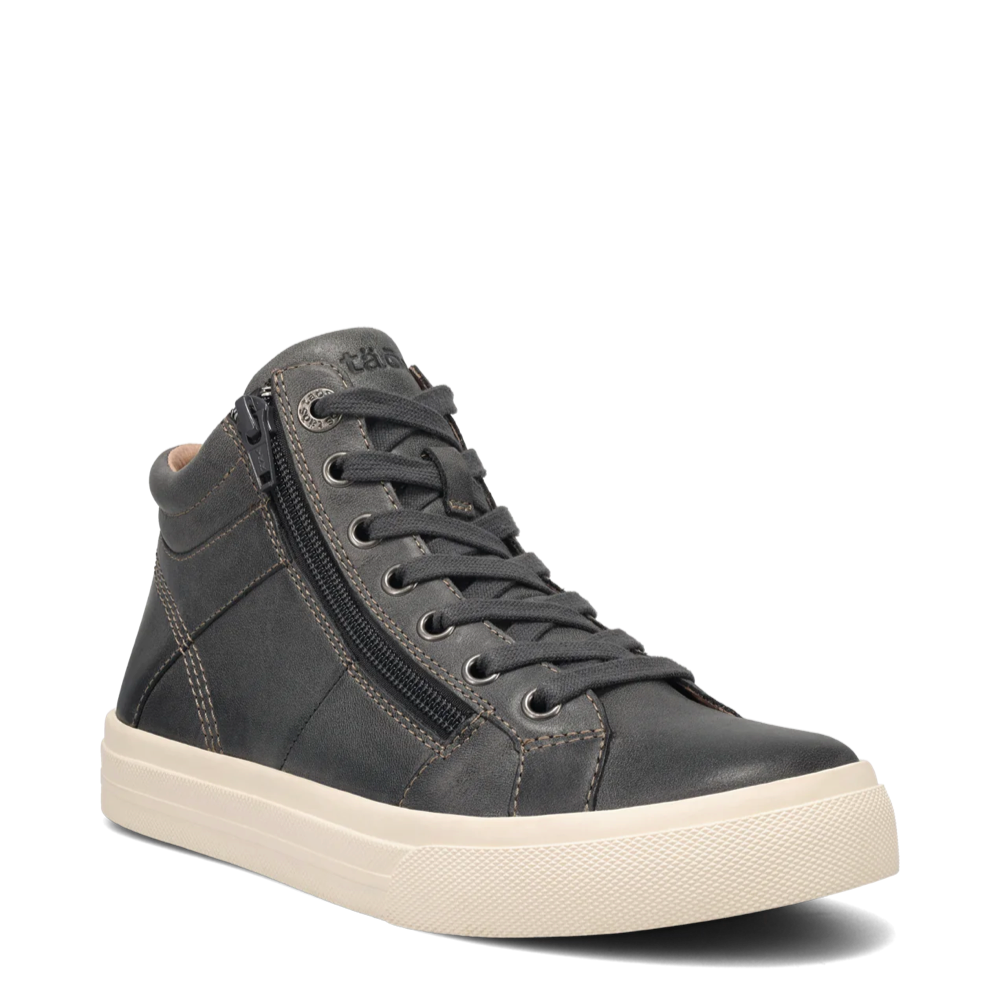 Mudguard and Toe view of Taos Winner Side Zip Lace Sneaker Boot for women.