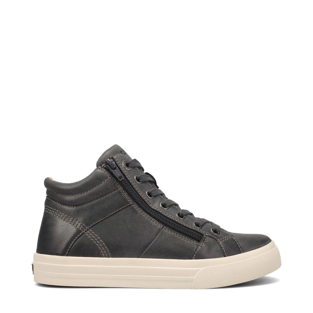 Side (right) view of Taos Winner Side Zip Lace Sneaker Boot for women.